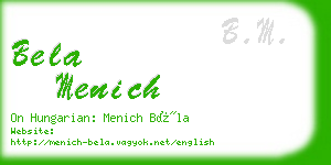 bela menich business card